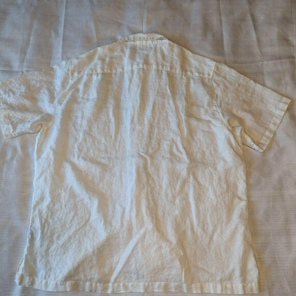 Reunion Men's Linen White Button Up Light Weight Shirt XXL - Picture 7 of 7